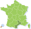 Map of Languedoc-Roussillon