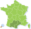 Map of Occitanie