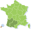 Map of South West France