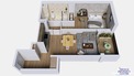1 Bed. Apartment, Near Laval in Mayenne